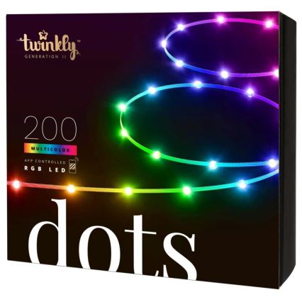Twinkly - LED RGB Utomhus ljusreglerad list DOTS 200xLED 10 m IP44 Wi-Fi