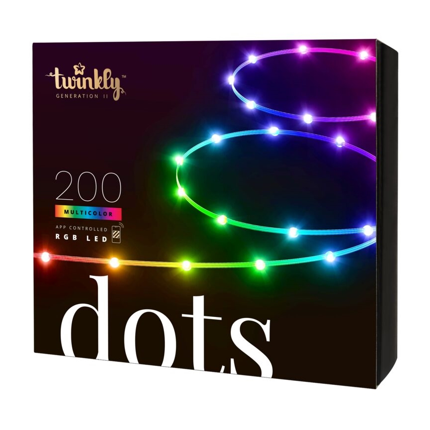 Twinkly - LED RGB Utomhus ljusreglerad list DOTS 200xLED 10 m IP44 Wi-Fi