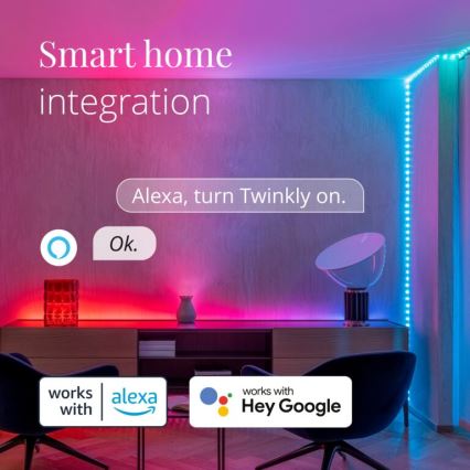 Twinkly - LED RGB Utomhus ljusreglerad list DOTS 400xLED 20 m IP44 Wi-Fi