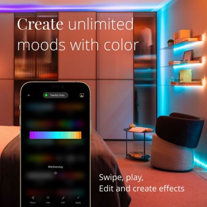 Twinkly - LED RGB Utomhus ljusreglerad list DOTS 400xLED 20 m IP44 Wi-Fi