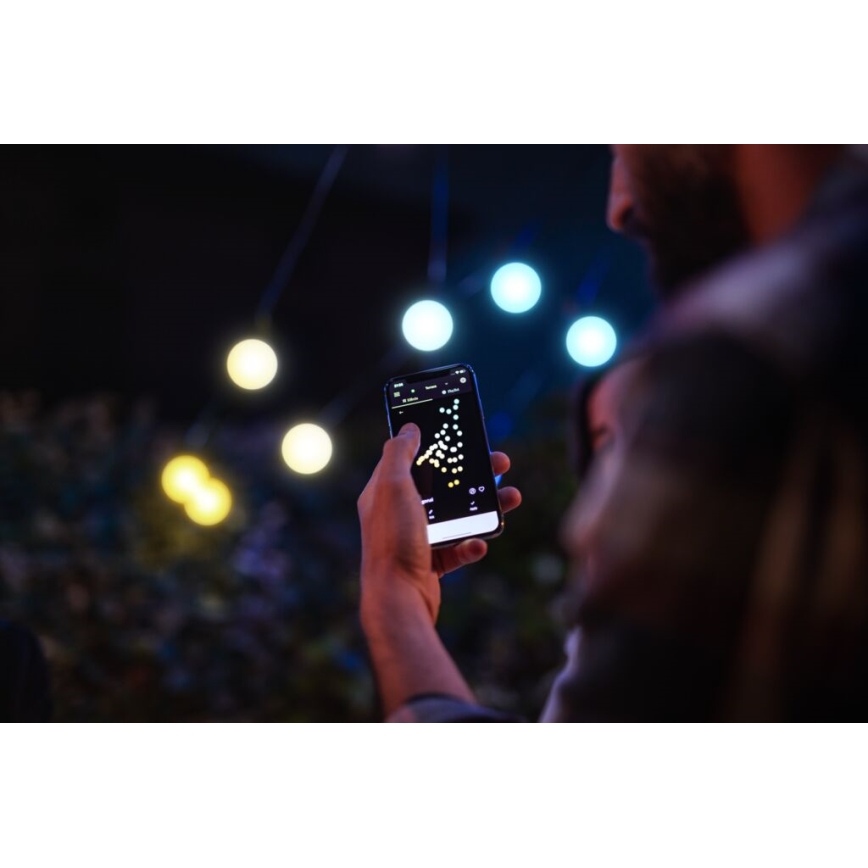 Twinkly - LED Ljusreglerad utomhus Dekorativ slinga FESTOON 20xLED 14m IP44 Wi-Fi