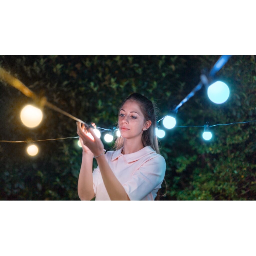 Twinkly - LED Ljusreglerad utomhus Dekorativ slinga FESTOON 20xLED 14m IP44 Wi-Fi
