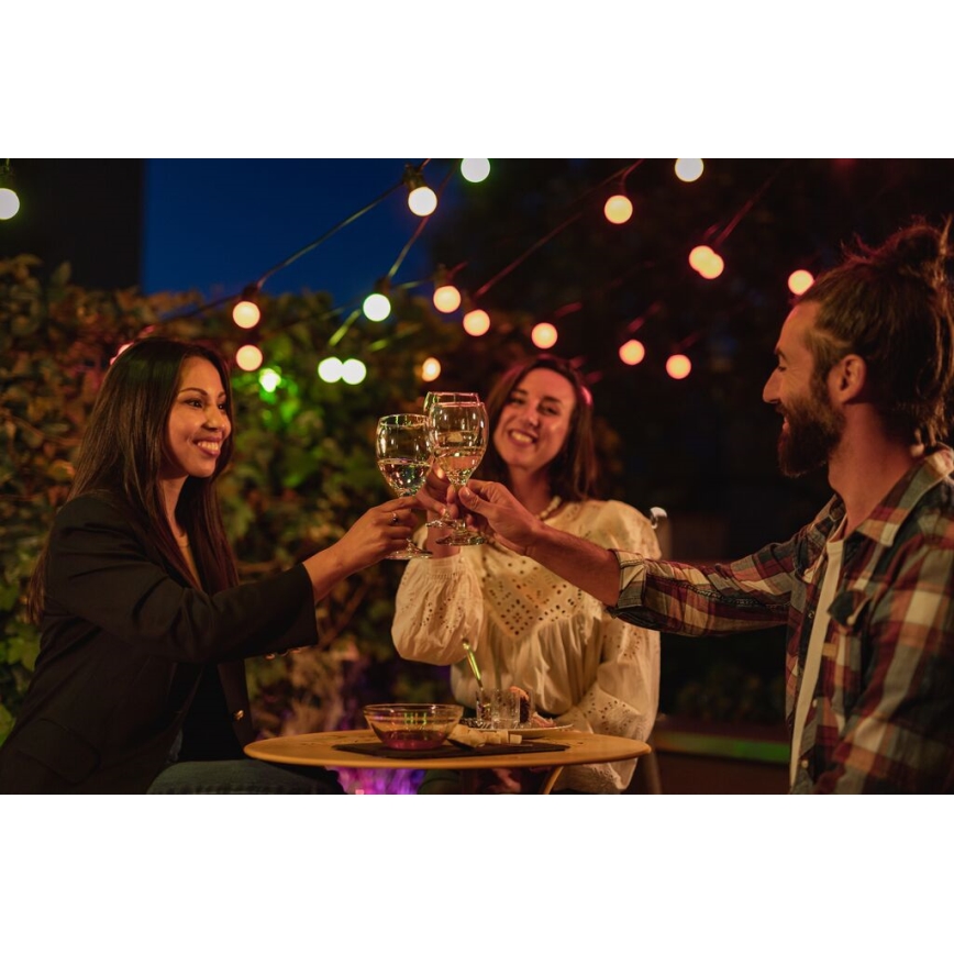 Twinkly - LED RGB Ljusreglerad utomhus Dekorativ slinga FESTOON 20xLED 14m IP44 Wi-Fi