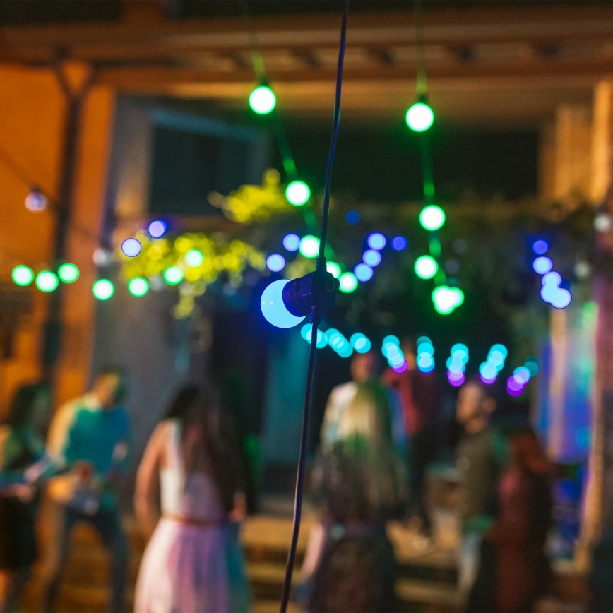 Twinkly - LED RGB Ljusreglerad utomhus Dekorativ slinga FESTOON 20xLED 14m IP44 Wi-Fi
