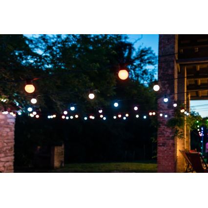 Twinkly - LED RGB Ljusreglerad utomhus Dekorativ slinga FESTOON 20xLED 14m IP44 Wi-Fi
