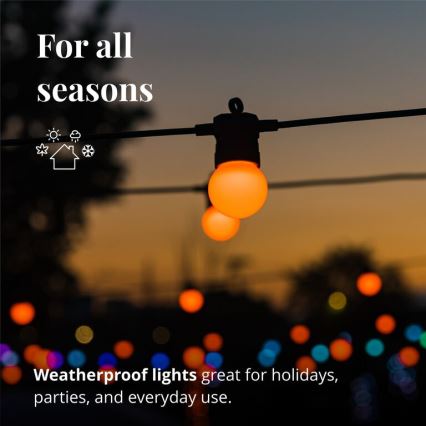 Twinkly - LED RGB Ljusreglerad utomhus Dekorativ slinga FESTOON 20xLED 14m IP44 Wi-Fi