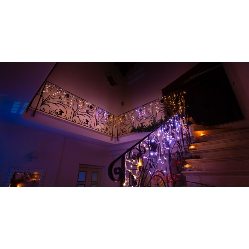 Twinkly - LED Ljusreglerad utomhus Julgardin ICICLE 190xLED 11,5m IP44 Wi-Fi