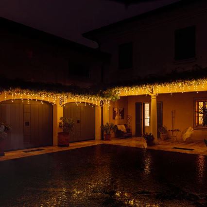 Twinkly - LED Ljusreglerad utomhus Julgardin ICICLE 190xLED 11,5m IP44 Wi-Fi