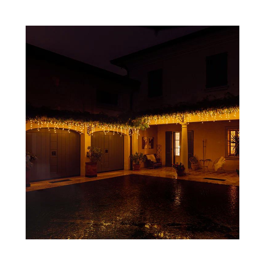 Twinkly - LED Ljusreglerad utomhus Julgardin ICICLE 190xLED 11,5m IP44 Wi-Fi