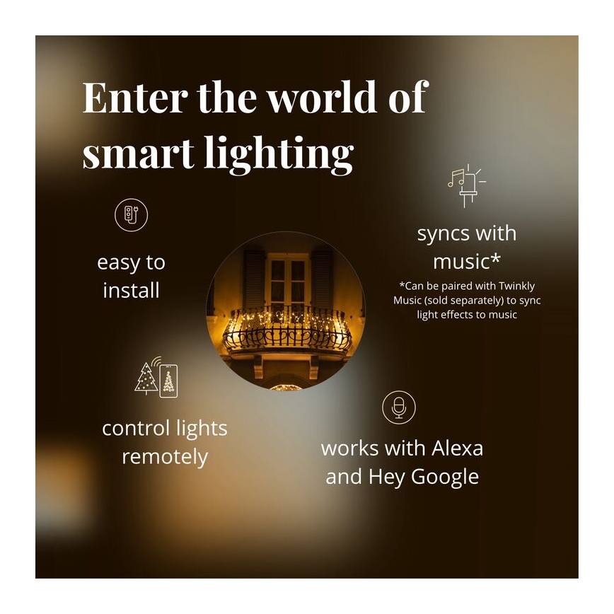 Twinkly - LED Ljusreglerad utomhus Julgardin ICICLE 190xLED 11,5m IP44 Wi-Fi