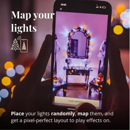 Twinkly - LED Ljusreglerad utomhus Julgardin ICICLE 190xLED 11,5m IP44 Wi-Fi