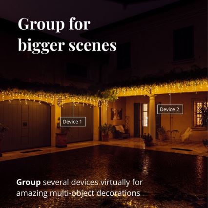 Twinkly - LED Ljusreglerad utomhus Julgardin ICICLE 190xLED 11,5m IP44 Wi-Fi