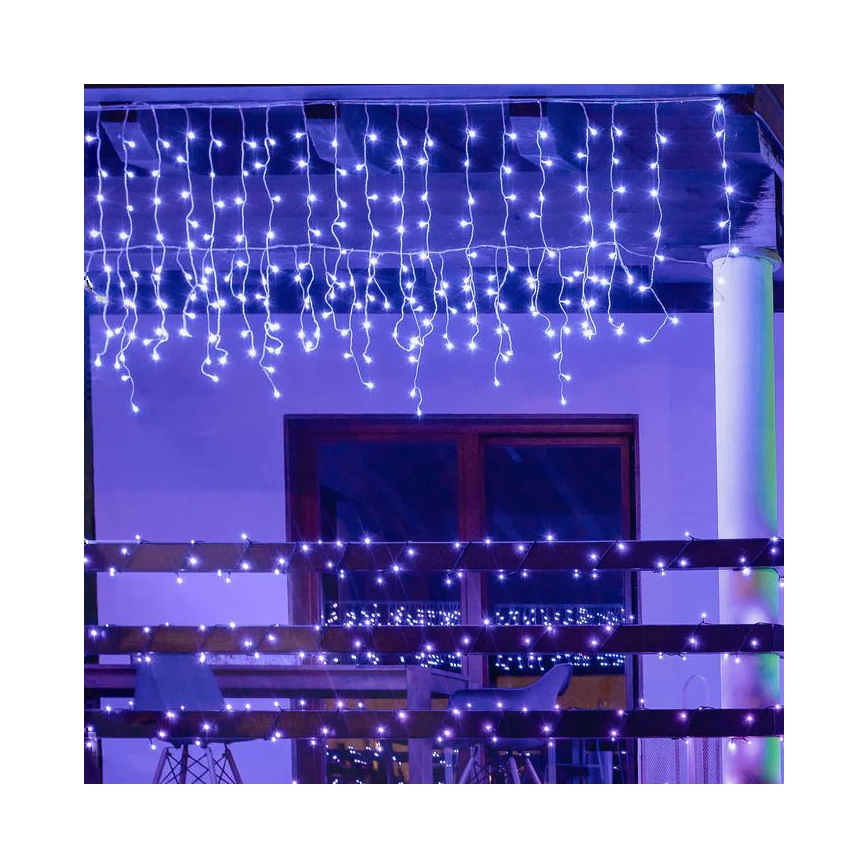 Twinkly - LED RGBW Ljusreglerad utomhus Julgardin ICICLE 190xLED 11,5m IP44 Wi-Fi