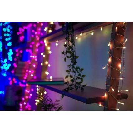 Twinkly - LED RGBW Ljusreglerad utomhus Julgardin ICICLE 190xLED 11,5m IP44 Wi-Fi