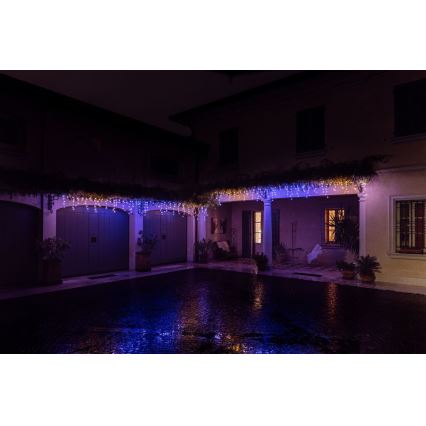 Twinkly - LED RGBW Ljusreglerad utomhus Julgardin ICICLE 190xLED 11,5m IP44 Wi-Fi