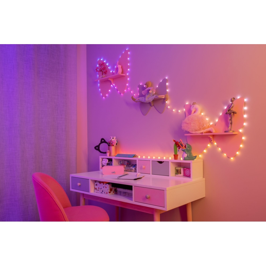 Twinkly - LED RGB Ljusreglerad Julkedja CANDIES 100xLED 8 m USB Wi-Fi