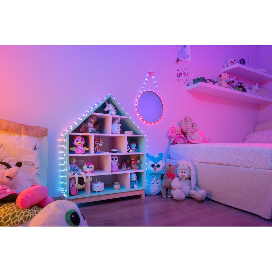 Twinkly - LED RGB Ljusreglerad Julkedja CANDIES 100xLED 8 m USB Wi-Fi