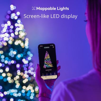 Twinkly - LED RGB Ljusreglerad Julkedja CANDIES 100xLED 8 m USB Wi-Fi