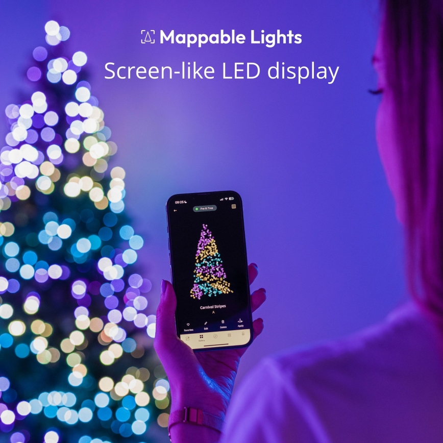Twinkly - LED RGB Ljusreglerad Julkedja CANDIES 100xLED 8 m USB Wi-Fi