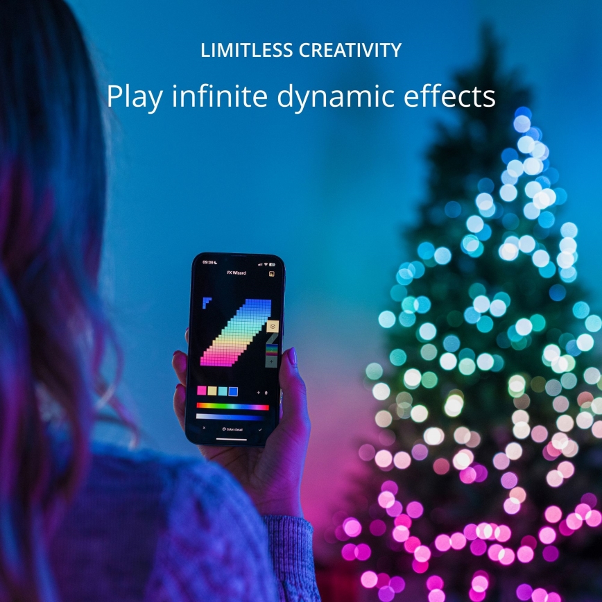 Twinkly - LED RGB Ljusreglerad Julkedja CANDIES 100xLED 8 m USB Wi-Fi