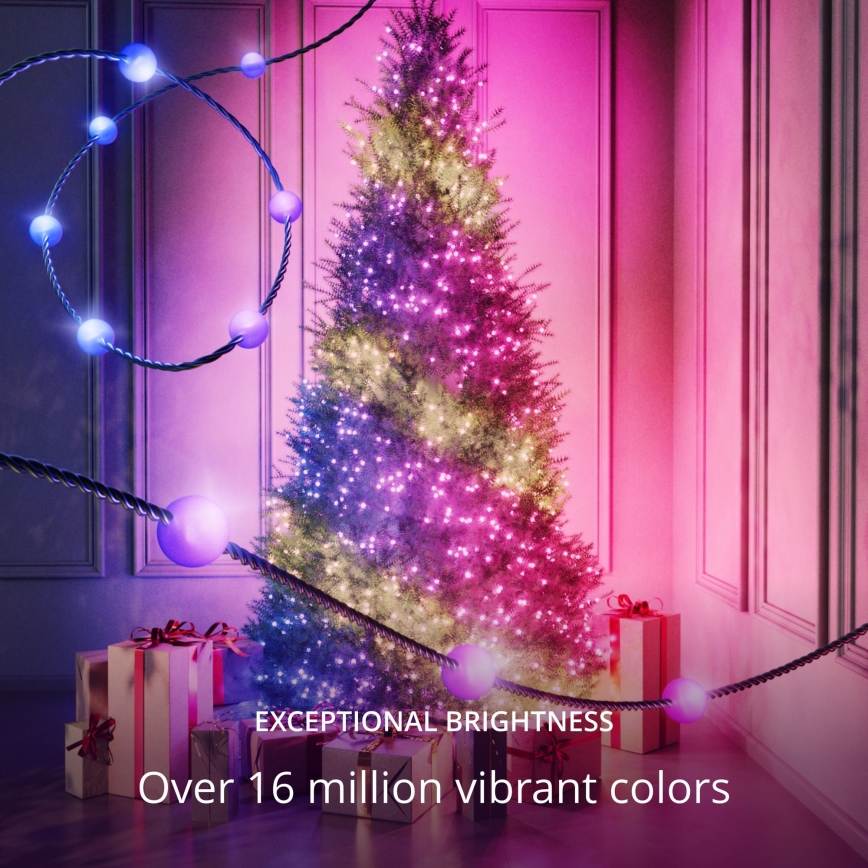 Twinkly - LED RGB Ljusreglerad Julkedja CANDIES 100xLED 8 m USB Wi-Fi
