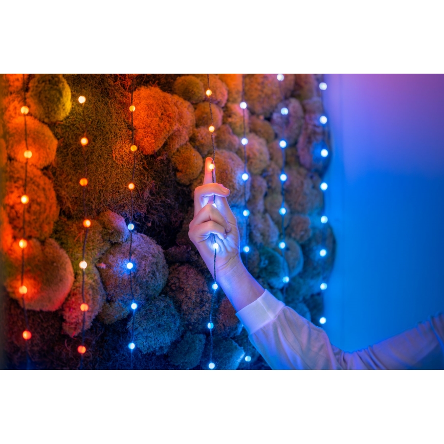 Twinkly - LED RGB Ljusreglerad Julkedja CANDIES 200xLED 14 m USB Wi-Fi