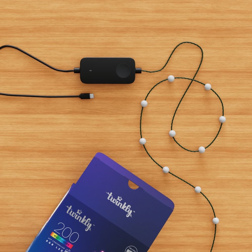 Twinkly - LED RGB Ljusreglerad Julkedja CANDIES 200xLED 14 m USB Wi-Fi