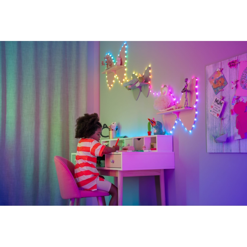 Twinkly - LED RGB Ljusreglerad Julkedja CANDIES 100xLED 8 m USB Wi-Fi