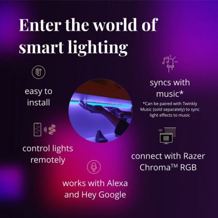Twinkly - LED RGB Dimbar remsa LINE 100xLED 1,5 m Wi-Fi