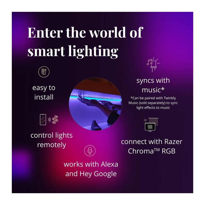 Twinkly - LED RGB Dimbar remsa LINE 100xLED 1,5 m Wi-Fi