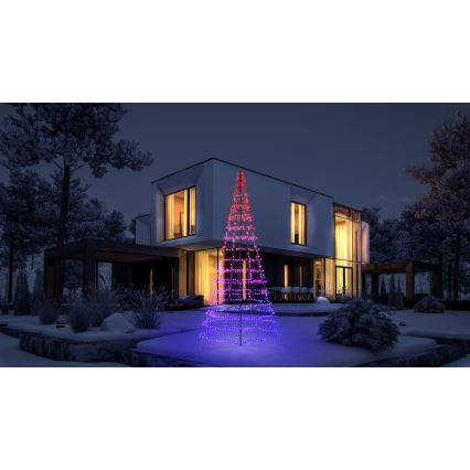 Twinkly - LED RGBW dimmerbar utomhusjulgran LIGHT TREE 1000 LED 6 m IP44 Wi-Fi