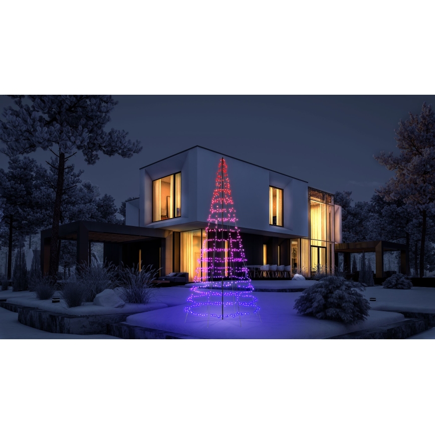 Twinkly - LED RGBW dimmerbar utomhusjulgran LIGHT TREE 1000 LED 6 m IP44 Wi-Fi