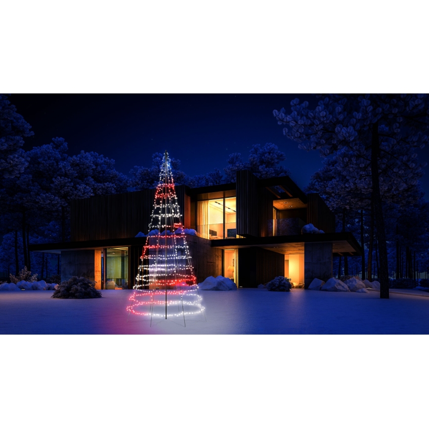 Twinkly - LED RGBW dimmerbar utomhusjulgran LIGHT TREE 1000 LED 6 m IP44 Wi-Fi