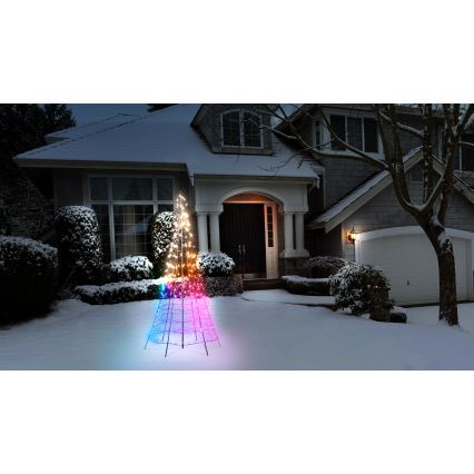 Twinkly - LED RGBW Dimbart utomhus julgran LIGHT TREE 300xLED 2m IP44 Wi-Fi