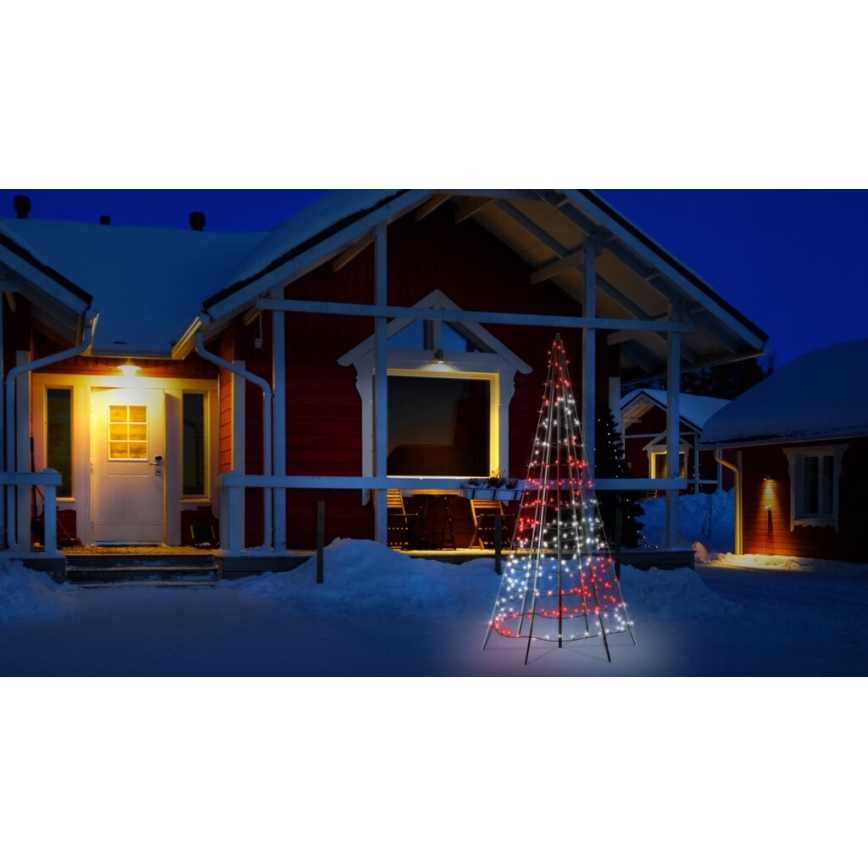Twinkly - LED RGBW Dimbart utomhus julgran LIGHT TREE 300xLED 2m IP44 Wi-Fi