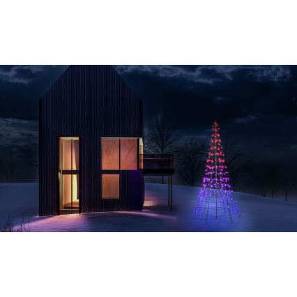 Twinkly - LED RGBW Dimbart utomhus julgran LIGHT TREE 300xLED 2m IP44 Wi-Fi