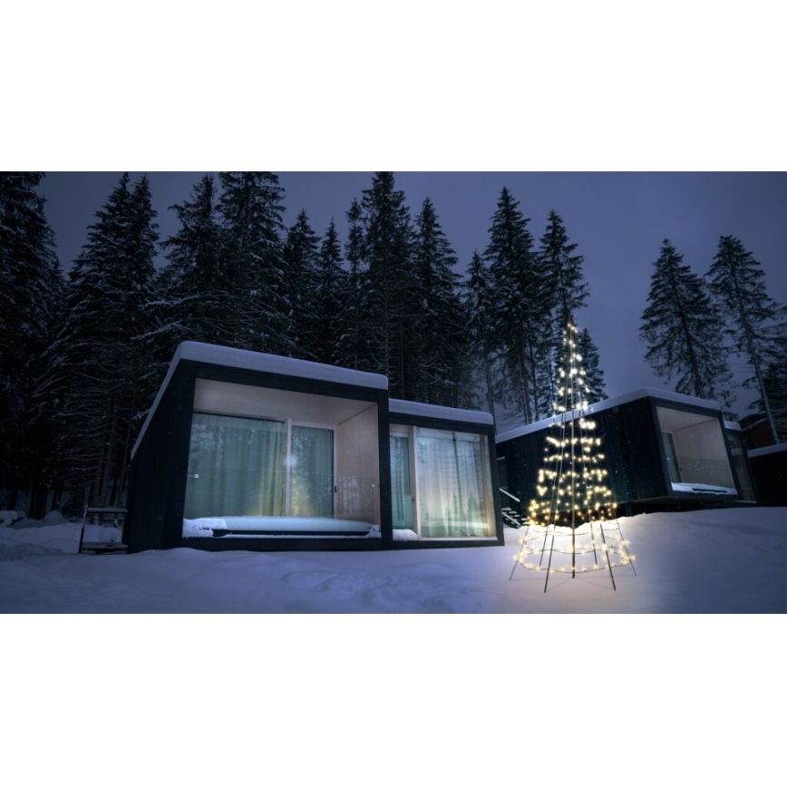 Twinkly - LED RGBW Dimbart utomhus julgran LIGHT TREE 300xLED 2m IP44 Wi-Fi