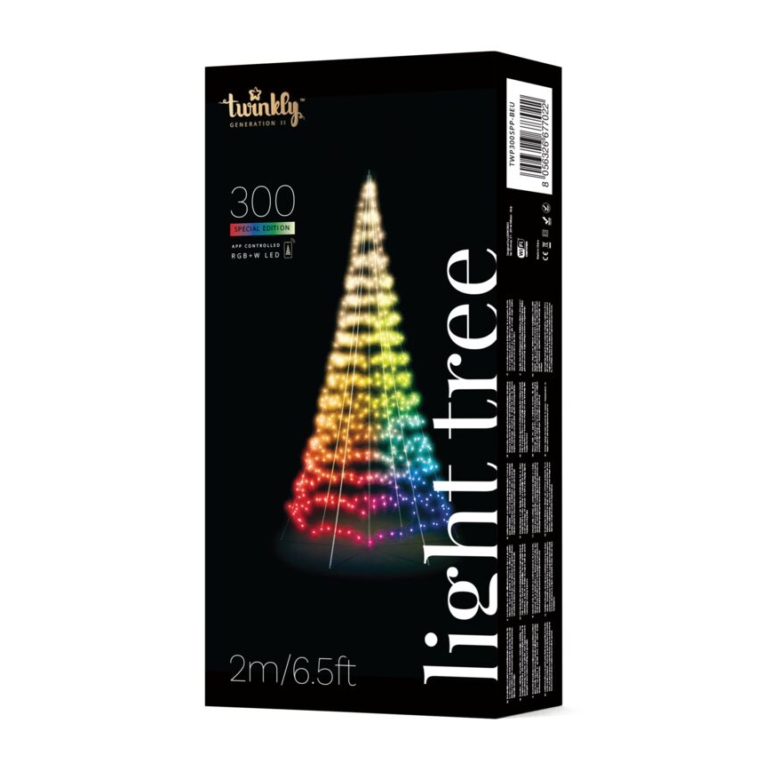 Twinkly - LED RGBW Dimbart utomhus julgran LIGHT TREE 300xLED 2m IP44 Wi-Fi