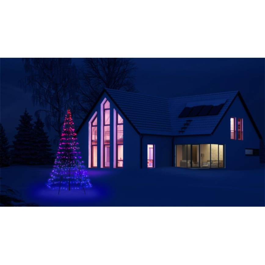 Twinkly - LED RGBW Dimbart utomhus julgran LIGHT TREE 450xLED 3m IP44 Wi-Fi