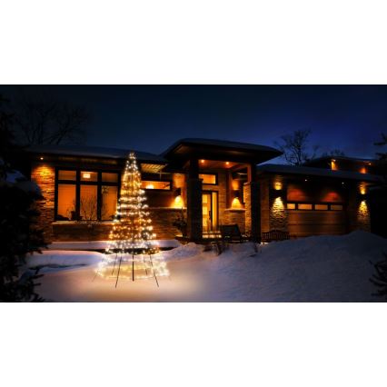 Twinkly - LED RGBW Dimbart utomhus julgran LIGHT TREE 450xLED 3m IP44 Wi-Fi