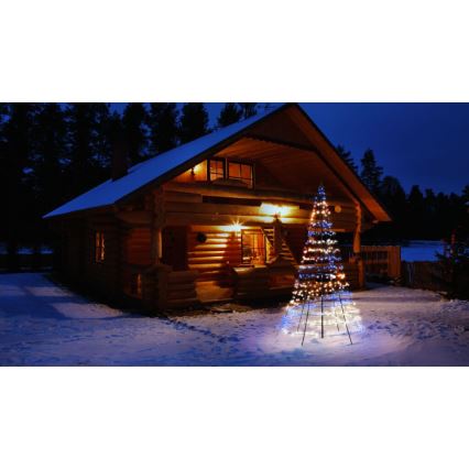 Twinkly - LED RGBW Dimbart utomhus julgran LIGHT TREE 450xLED 3m IP44 Wi-Fi