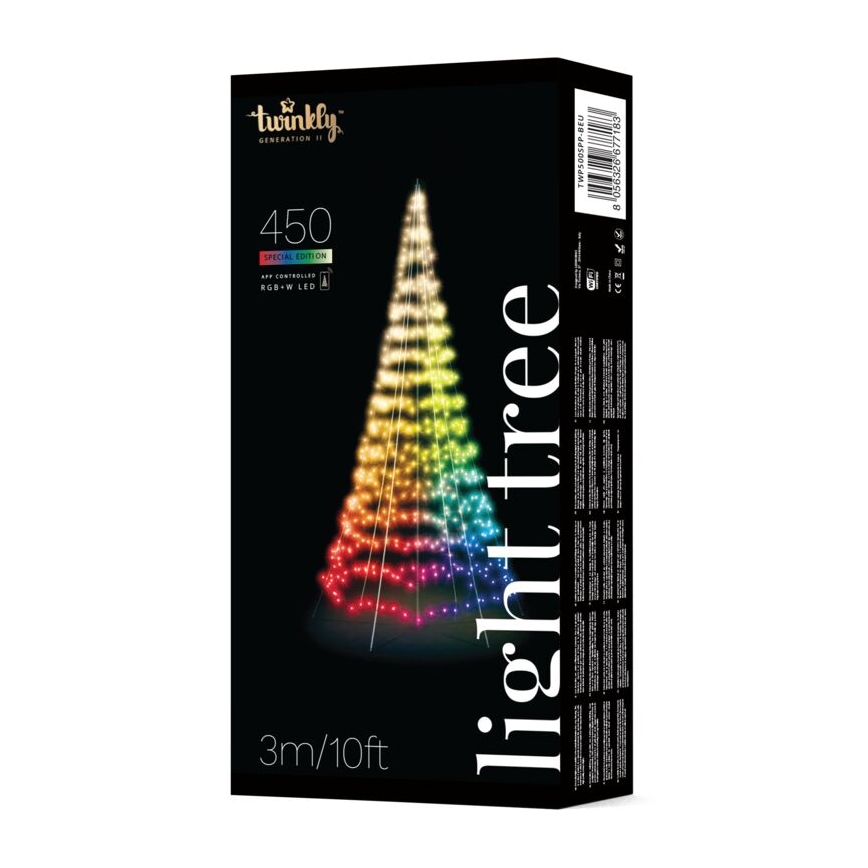 Twinkly - LED RGBW Dimbart utomhus julgran LIGHT TREE 450xLED 3m IP44 Wi-Fi