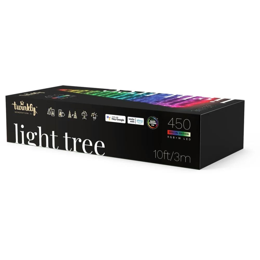 Twinkly - LED RGBW Dimbart utomhus julgran LIGHT TREE 450xLED 3m IP44 Wi-Fi