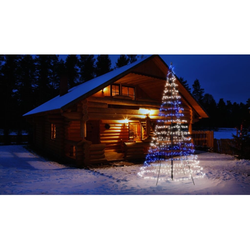 Twinkly - LED RGBW Dimbart utomhus julgran LIGHT TREE 750xLED 4m IP44 Wi-Fi