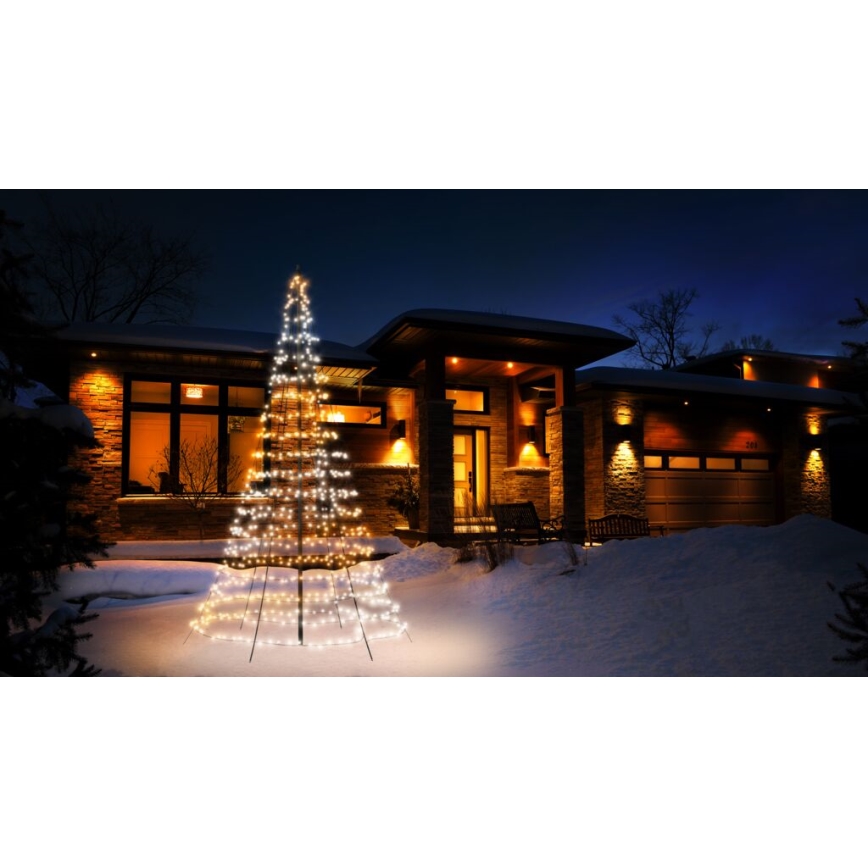 Twinkly - LED RGBW Dimbart utomhus julgran LIGHT TREE 750xLED 4m IP44 Wi-Fi
