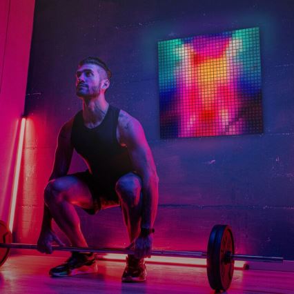 Twinkly - LED RGB Ljusreglerad panel SQUARES 64xLED 16x16 cm Wi-Fi