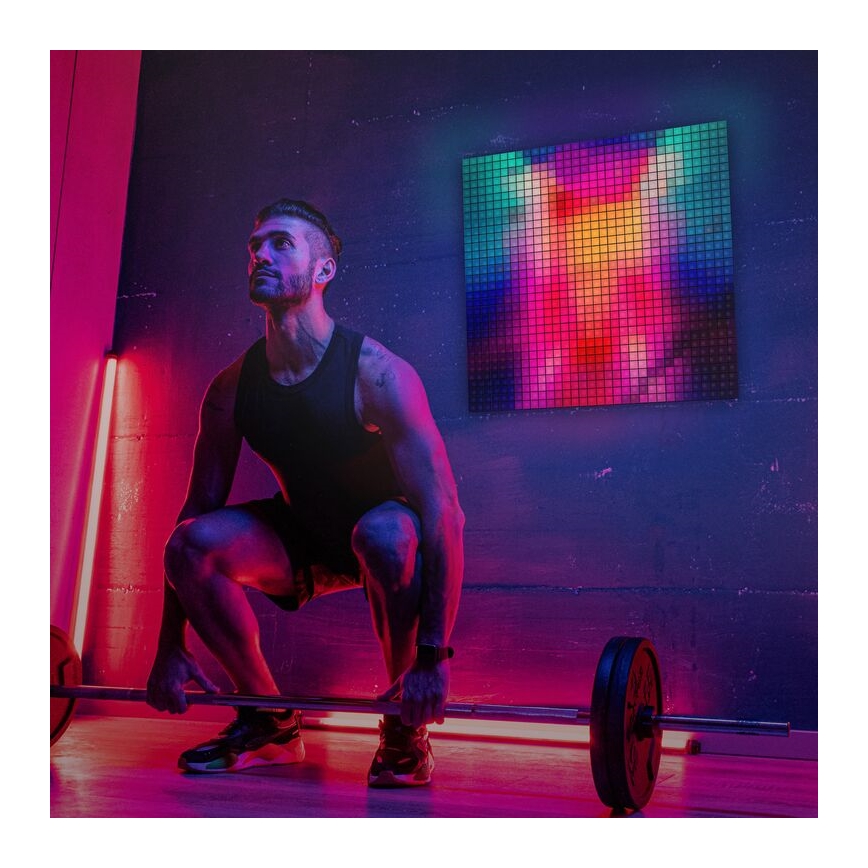 Twinkly - KIT 6xLED RGB Ljusreglerad panel SQUARES 64xLED 16x16 cm Wi-Fi