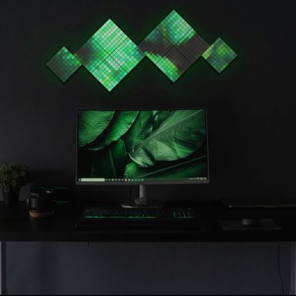 Twinkly - KIT 6xLED RGB Ljusreglerad panel SQUARES 64xLED 16x16 cm Wi-Fi