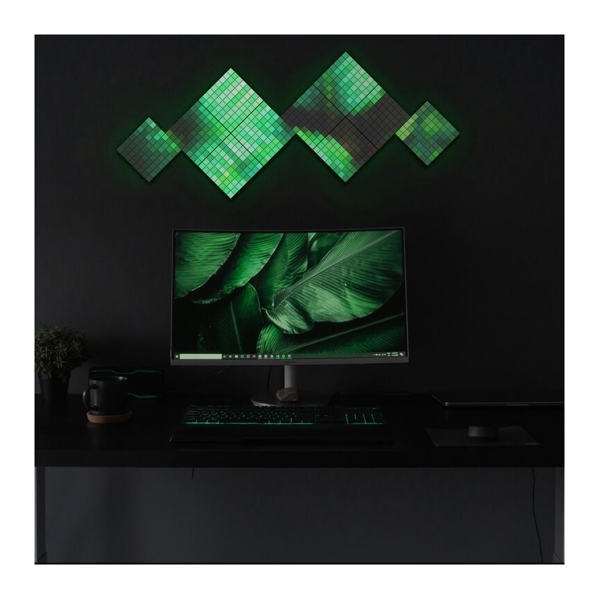 Twinkly - KIT 6xLED RGB Ljusreglerad panel SQUARES 64xLED 16x16 cm Wi-Fi