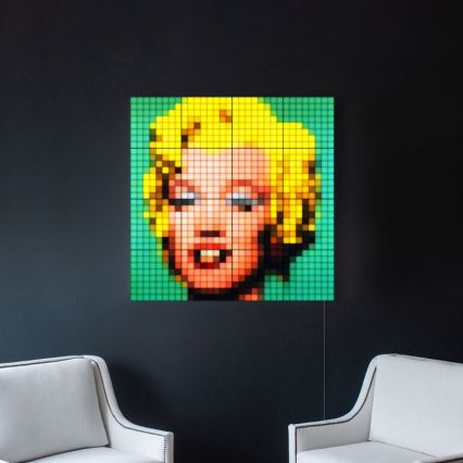 Twinkly - KIT 6xLED RGB Ljusreglerad panel SQUARES 64xLED 16x16 cm Wi-Fi
